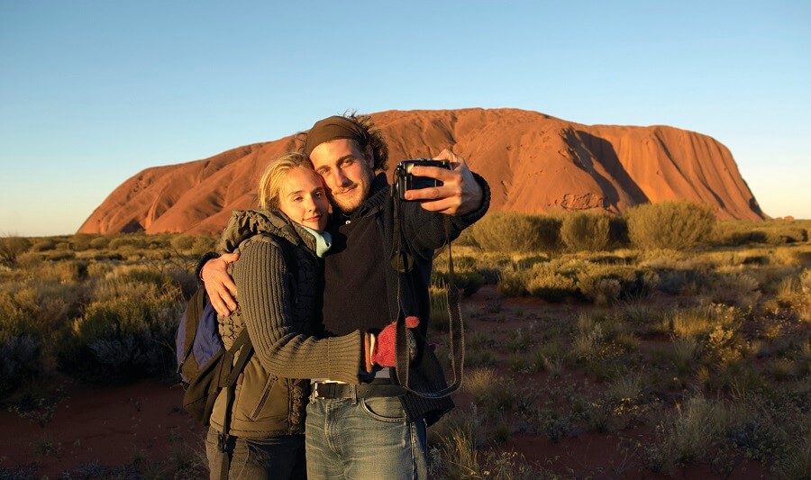 Couple at Uluru